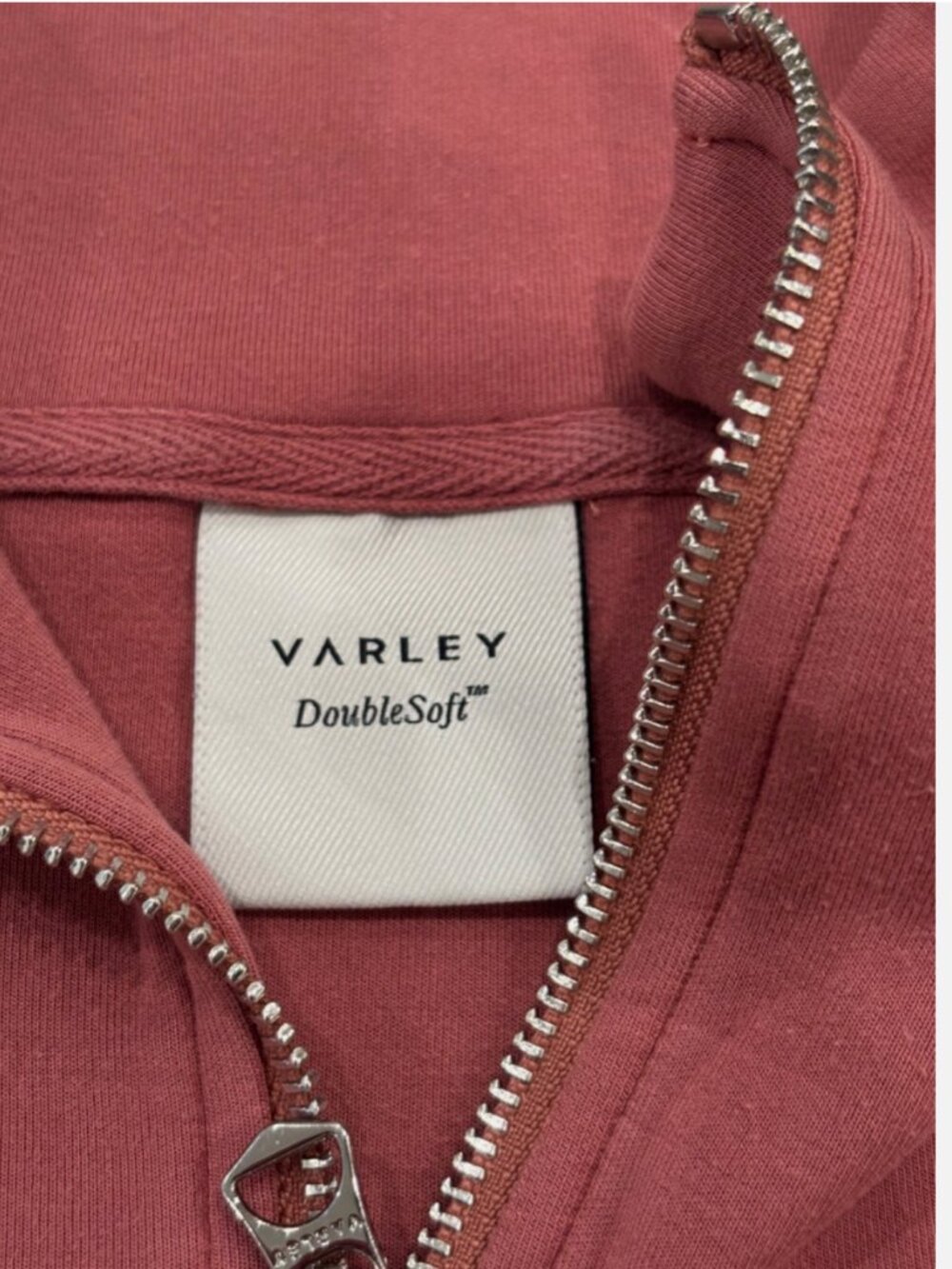 Varley Hawley Doublesoft Half Zip Mauve Sweatshirt Pullover Womens L - Picture 6 of 8
